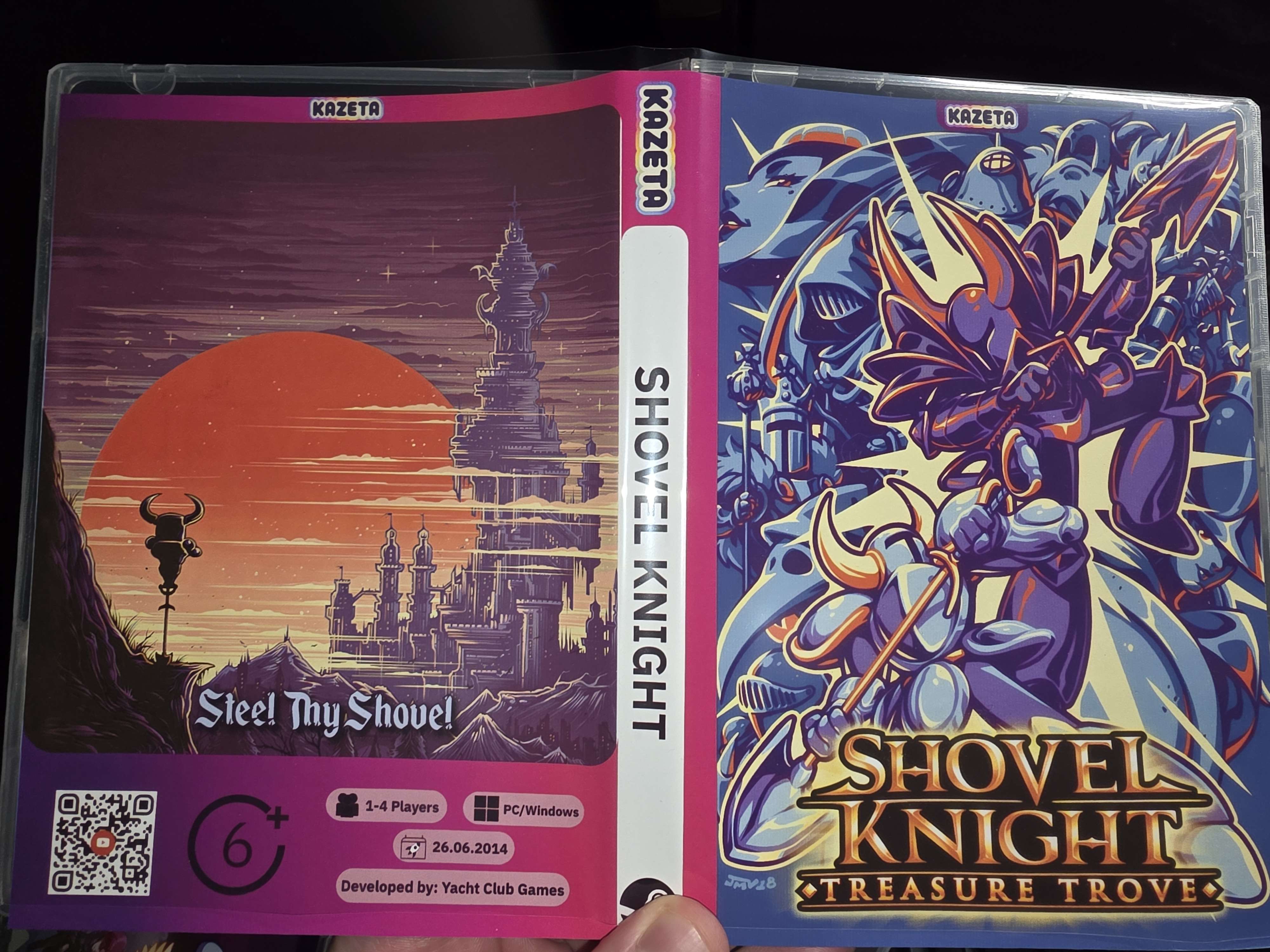 Shovel Knight - front and a different back